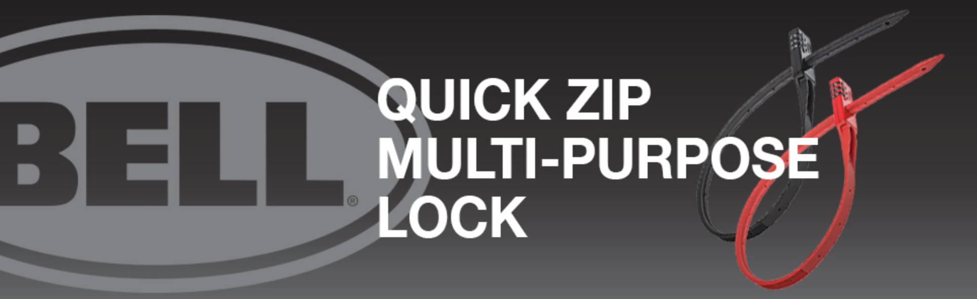 Bell QuickZip ZipTie MultiPurpose Combo Lock 2 Pack Red/Black, One S